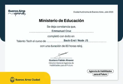 Certificado de Back-End/NodeJS