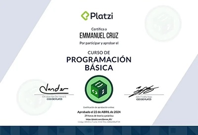 Certificado de Programación Básica