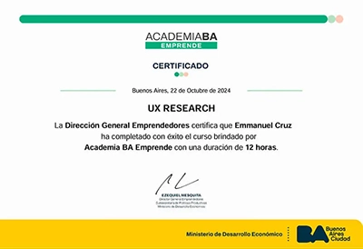 Certificado de UX Research